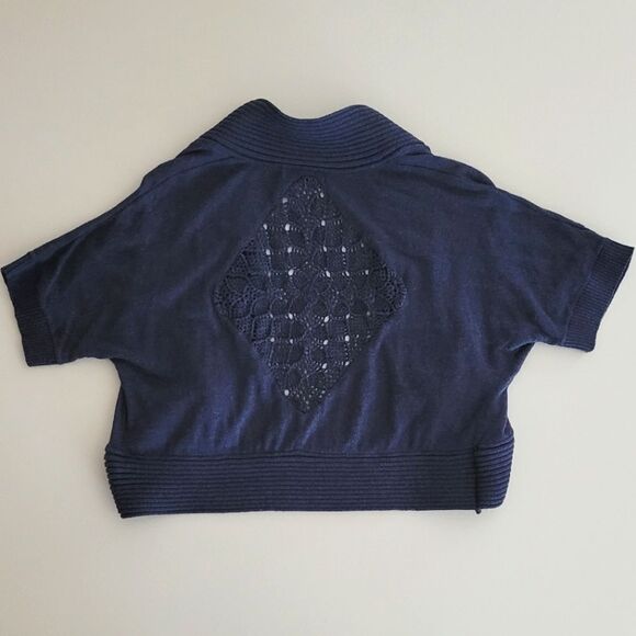 Maurices Cropped Short Sleeve Cardigan Size Large - Picture 2 of 3